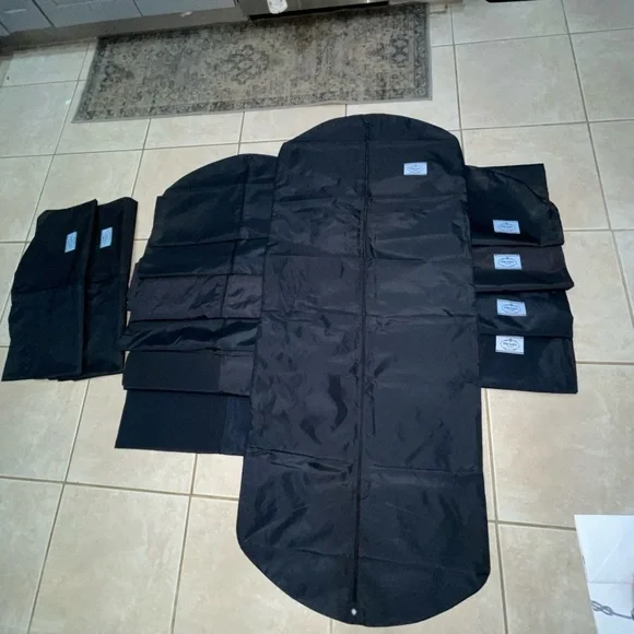 Authentic Prada Garment Bag Dark Navy Nylon Full Zip 25x 60 New/USED Lot 13